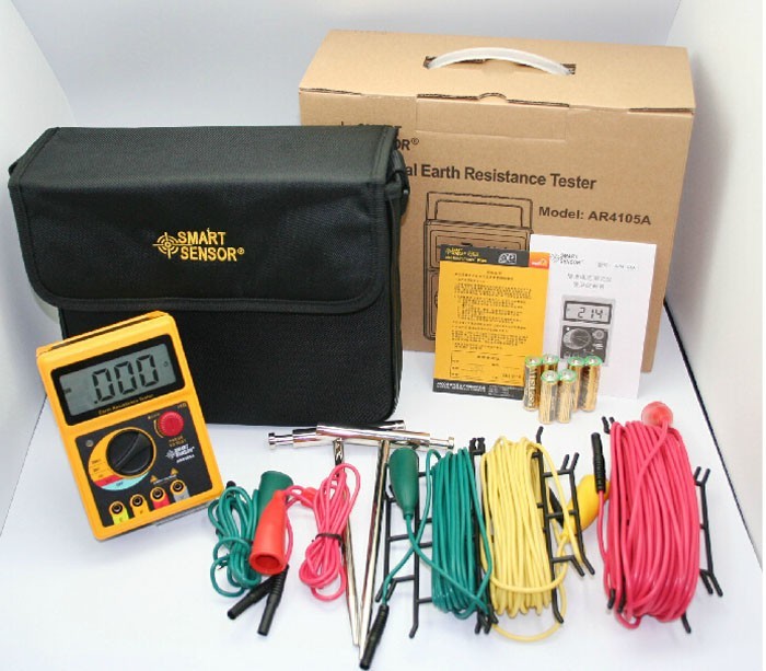 Smart Sensor AR4105A Earth Resistance Tester 2Ω/20Ω/200Ω Brand New Original✦Kd