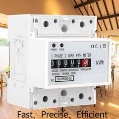 Energy Meter, DDM75S Single Phase 4P Din Rail Energy Meter Electric Meter, P