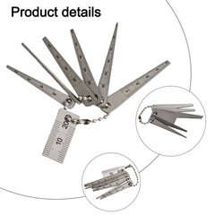 Essential 7 Piece Pocket Size Tapered Ruler Set with Stainless Steel Finish