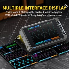 3.5″FNIRSI DS215H Handheld Oscilloscope 50MHz 2-Channel Digital Signal Generator