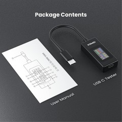 USB C Tester Power Meter 4-30V 0-6.5A Digital Multimeter, Type C Voltage