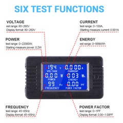 AC 80-260V 100A LCD Display Digital Current Voltage Power Energy Frequency Power
