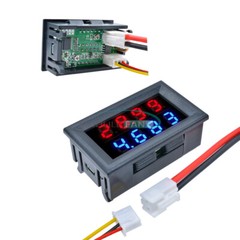 0.28″4-Bit DC0-100V 10A Voltmeter Ammeter Blue+Red LED Amp Dual Volt Meter Gauge