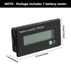 Dc 12V 24V 36V 48V 72V Battery Meter with Alarm Battery Capacity Indicator Monit