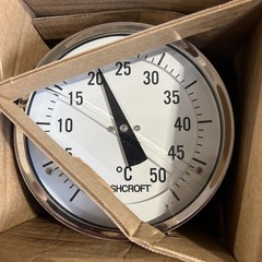 ASHCROFT 5″ Bi-Metal Thermometer 50EI60E090 0/50C Nos 10304027-1 Damaged Lens