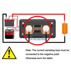 50-300A DC0-300V Digital Current Power Energy Meter Watt Meter Ammeter Voltmeter