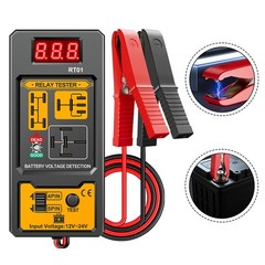 RT01 Relay Testing Tool with Digital LCD for 12V and 24V Vehicle Systems