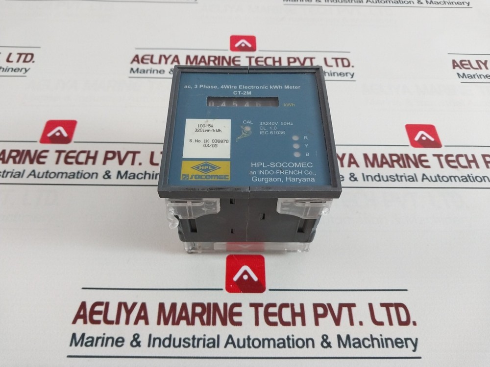 Hpl-Socomec CT-2M AC, 3 Phase, 4 Wire Electronic KWh Meter