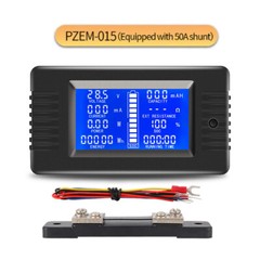 PZEM-015 Battery Tester DC Voltage Current Power Capacity Table w/ 50A Shunt