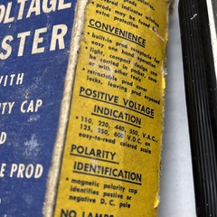 Wigginton | Voltage Tester | Square D | DC Polarity Tester | 5008 Works Vintage