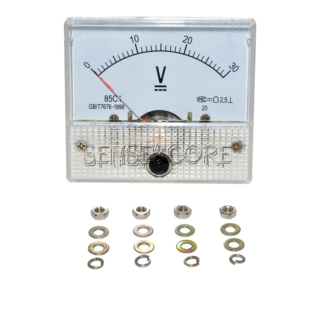 DC 30V Analog Panel Volt Voltage Meter Voltmeter Gauge 85C1 0-30V-