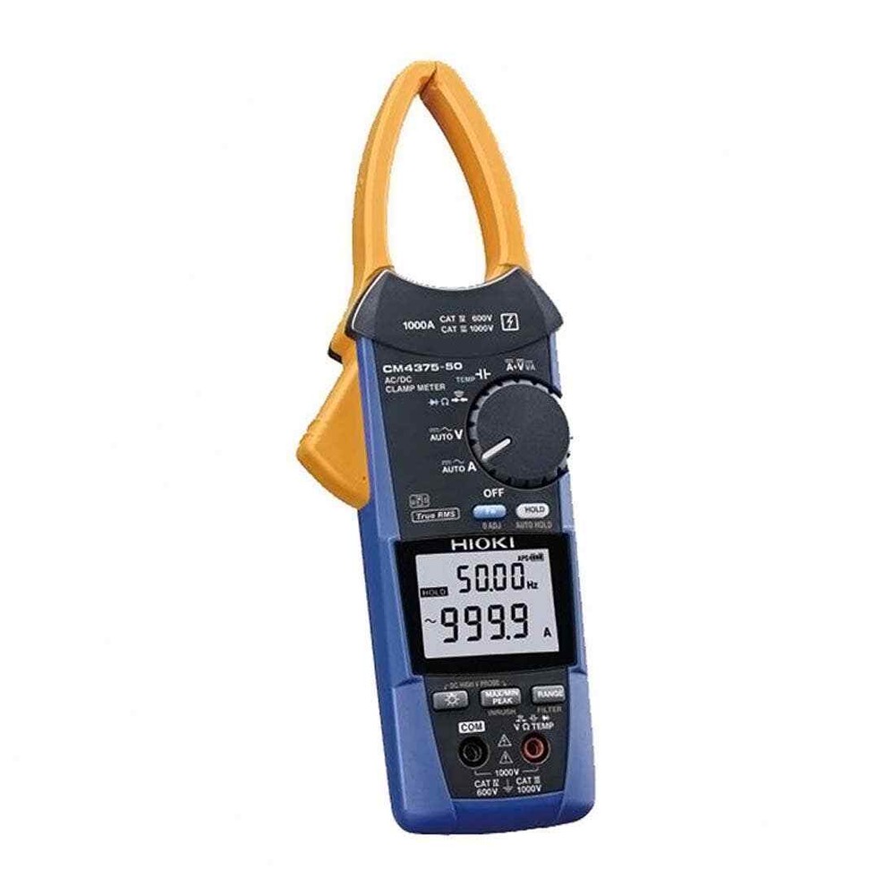 Hioki CM4375-50 TRMS AC/DC Clamp Meter, 1000A AC/DC with Slim Jaws