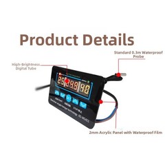 220V Digital Temperature Controller with Waterproof Sensor for Refrigerator