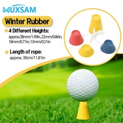 4Pcs Rubber Winter Golf Tees with Different Heights for Frosty Days