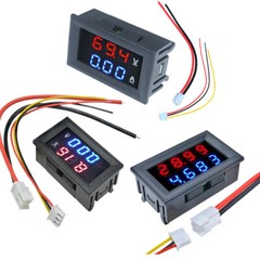 DC 100V 10A 50A Voltmeter Ammeter Blue+Red LED Dual Digital Volt Amp Meter Gauge