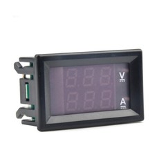 DC 0-100V 10A Voltmeter Ammeter Dual LED Digital Volt Amp Meter Gauge Blue+Red