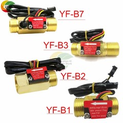 G1/2 Brass Water Flow Sensor Hall Effect Turbine Meter 1-25L/min YF-B1/B2/B3