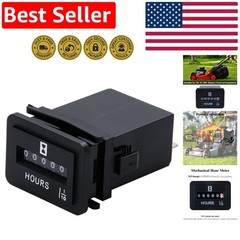 JR-HM001 Snap-In Mechanical Hour Meter for 6V-80V Battery-Powered Equipment