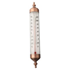 Cordless Indoor Outdoor Thermometer 10 Inch Dual Scale Steel Construction