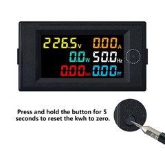 Digital Ammeter Voltage Meter AC 40-300V 100A Power Energy Panel Meter LCD Di…