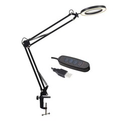 Desktop LED Magnifier with Adjustable Light for Electronics Repair and More