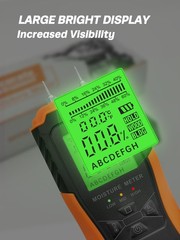 Digital Pin Type Wood Moisture Meter with 3 Colored Indicators, Moisture Dete…