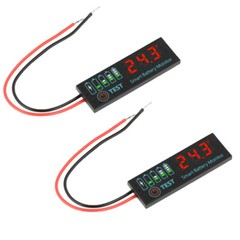2PCS DC7-55V Li-ion Battery Level Indicator Tester LED Voltage Power Monitor