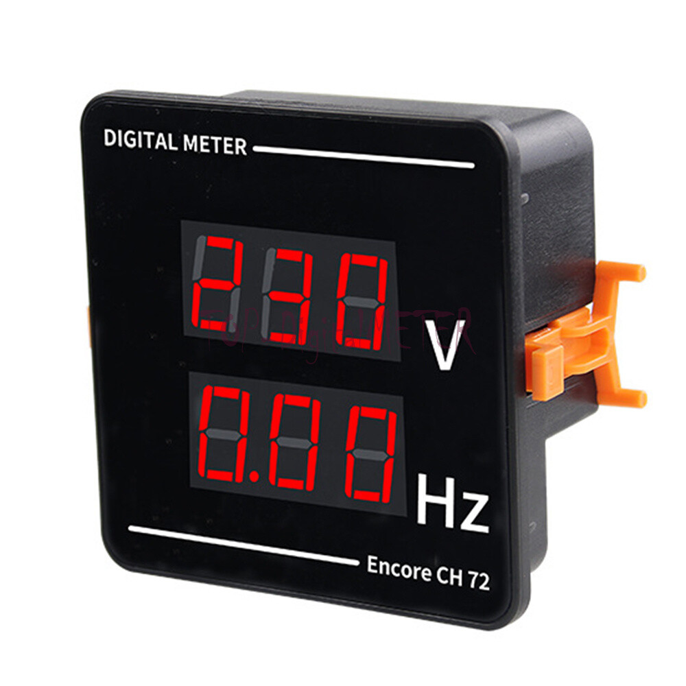 10.0-99.9Hz AC50-500V Voltage Frequency Meter Digital LED Display Voltage Tester