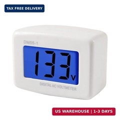 Aobao 2pcs Plug in Volt Meter, Flat US Plug AC 80-300V LCD Digital Voltmeter Vol