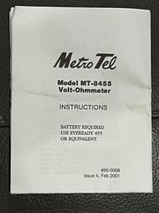 METRO-TEL MT-8455 Volt Ohm Meter W/ Leather Case