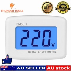 Thunder Tools AC 80-300V LCD Digital Voltmeter Plug-Type Volt Gauge Meter