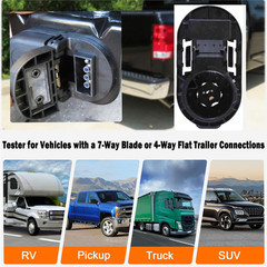 7 Pin ABS Plastic Tester with LED Indicator for Trailer Signal Diagnosis