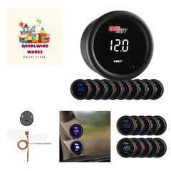 10 Color Digital Volt Voltmeter Gauge – Reads Battery Voltage 8-18 Volts – Mu…