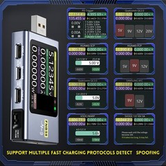 USB Tester Voltmeter Ammeter Fast Charge Detection Trigger Capacity Measurement