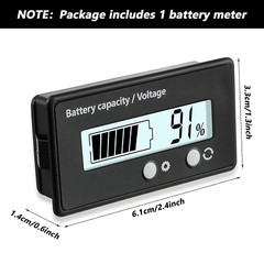 8Dc 12V 24V 36V 48V 72V Medidor De Bateria, Medidor De Monitor De Voltaje De