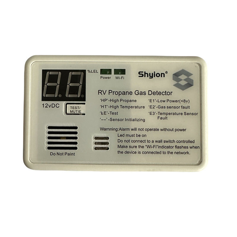 RV Propane Gas Detector for Trailer, Camper, Motorhome (White)