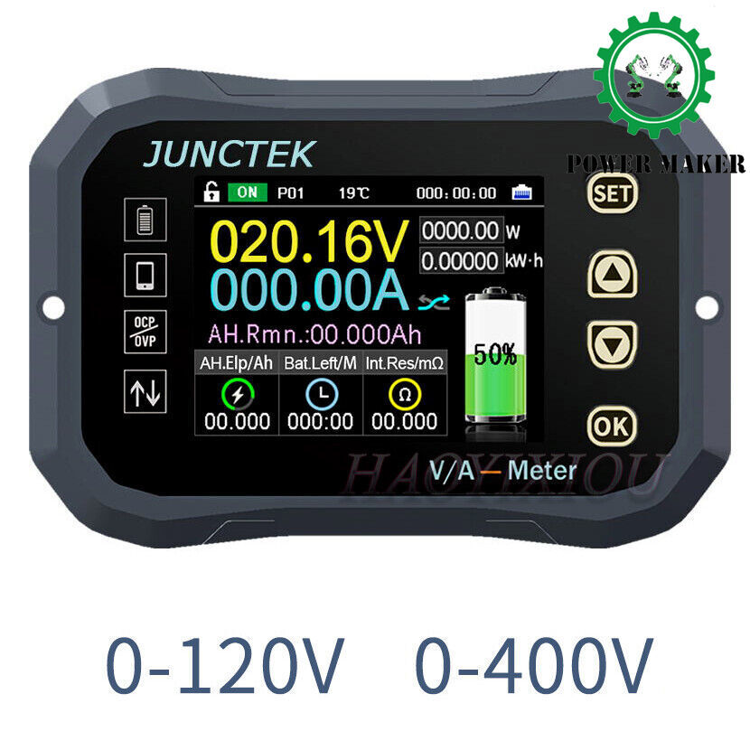 DC 0-120V 400A Battery Tester Voltage Current Meter Battery Capacity Monitor
