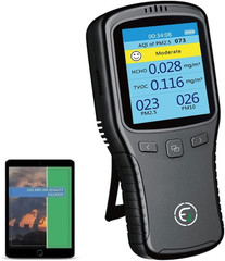 Air Quality Monitor, Formaldehyde Detector, Pollution Meter, Sensor, Tester; Det