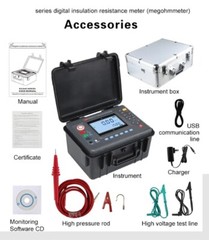 5KV High Voltage Resistance Tester H/V Insulation Meter 500 Groups Data Storage