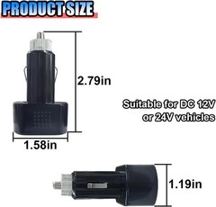 Car LED Digital Voltmeter, DC 12V/24V Cigarette Lighter Voltage Meter, Volt Gaug