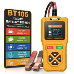 BT105 12V/24V Car Battery Tester, 100-2000 CCA, Alternator Tester & Charging …