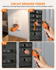 Circuit Breaker Finder Kit with GFCI Outlet Tester for 90-135V AC