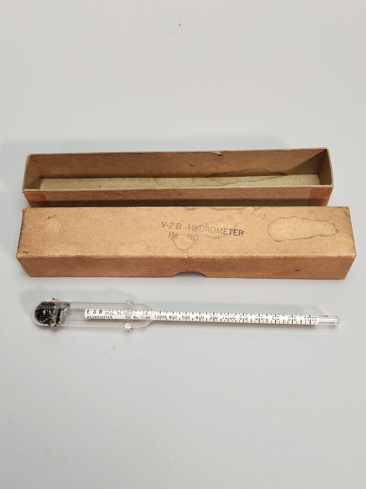 Vintage ESB Incorporated V-2-B Hydrometer Cat. No. 13390 Battery Tester USA