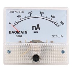 Analog Ammeter Panel Meter 85C1 DC 0-500mA Micro Amp Gauge for Current Test