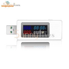 DC 4-30V USB Current Voltage Timing Power Capacity Tester LCD Display 0-6.5A New