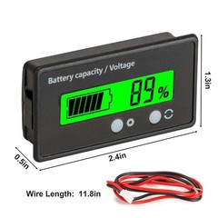 12V/24V/36/48V Battery Status Charge LCD Digital Indicator Monitor Meter Gauge