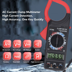 DT266 Automatic Clamp Multimeter with NCV Detection Buzzer Data Hold Backlight