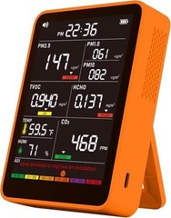 Professional Indoor Air Quality Monitor with AQI, Portable Real-Time Detector…