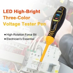 1-Compact Voltage Tester Pen With LED Indicators For DIY Work VFGN