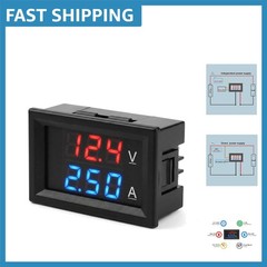Accurate Digital Voltmeter Ammeter – 0.28″ LED Gauge with Protection Features